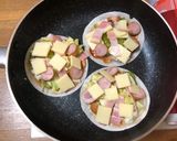ピザ　簡単　餃子の皮　フライパン作り方4写真