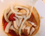 レンジで、蒸し麺で、トムヤムガイヌードル作り方2写真