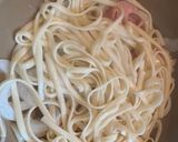 乾麺で時短、簡単濃厚クリームきしめん作り方5写真