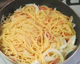 新玉ねぎとベーコンと桜えびのスパゲティー作り方9写真