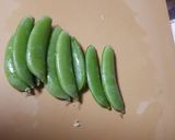 スナップエンドウに青ばんカレー風味作り方1写真