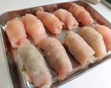 ささみのチーズと大葉のくるくる焼き♪作り方3写真