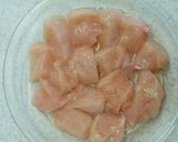 簡単！鶏胸肉のレンジ蒸し豆腐ソース作り方3写真