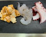 魚介ときゅうりの梅肉和え作り方1写真