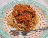 サバ水煮缶とトマトのパスタ作り方5写真