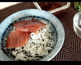 簡単比率！マグロ醤油漬け丼しらす入り！作り方6写真