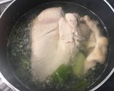 塩と砂糖でサラダチキン☆出汁は卵スープに作り方4写真