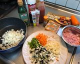 キーマカレー冷蔵庫の残り物でドライカレー作り方1写真
