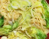春キャベツにんにくたっぷりペペロンチーノ作り方5写真