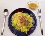 春キャベツにんにくたっぷりペペロンチーノ作り方6写真