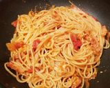 モッツァレラチーズのトマトソースパスタ作り方7写真