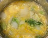白菜と卵の簡単スープ作り方5写真