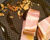 ベーコンとルッコラのペペロンチーノ作り方1写真