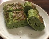 【創作料理】抹茶風卵焼きin青汁作り方5写真