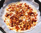 手作りピザ！餃子の皮で！簡単だょ！作り方5写真