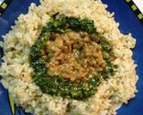 梅肉入りモロヘイヤと納豆のネバトロ丼作り方3写真