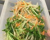 ごぼうと水菜のシャキシャキサラダ作り方4写真