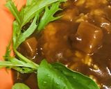 レトルト●ベビーリーフを添えたカレー作り方2写真