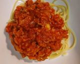 餃子具ミートソーススパゲッティ作り方4写真