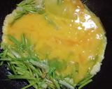 島らっきょうの茎の卵炒め作り方4写真