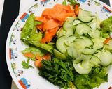 生春菊の消費 サラダ 冷凍ちりめん乗せ作り方1写真