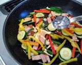 ピーマンの彩りパスタ作り方10写真