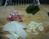 大葉とベーコンのあっさりパスタ作り方1写真