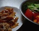 冷やしラーメンのタレでパリっとチキンサラダ作り方2写真