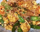 絹さやと木綿豆腐のチャンプル風炒め作り方5写真