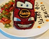 ❨カーズ❩マックイーンの3D誕生日ケーキ作り方11写真