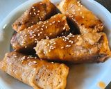 厚揚げ豚肉巻き！甘酢タレでご飯が進む〜作り方7写真