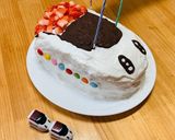 簡単♡新幹線つばめの誕生日ケーキ♬作り方5写真