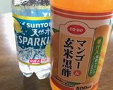 爽快☆マンゴー玄米黒酢でクリームソーダ♪作り方1写真