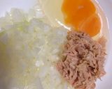 ワンタンの皮でツナマヨピザ★作り方1写真