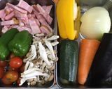 厚切りベーコンと夏野菜のチーズ焼き作り方1写真