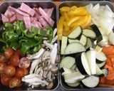 厚切りベーコンと夏野菜のチーズ焼き作り方2写真