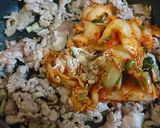 豚キムチ納豆パスタ作り方5写真