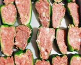 とろーり✨肉汁たっぷりピーマンの肉詰め。作り方3写真