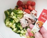 鯖の水煮缶★簡単冷製パスタ作り方6写真