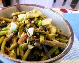 めんつゆでわらびの鰹節おひたしと胡麻和え作り方6写真