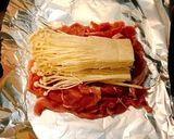 バターぽん酢♪ホイル蒸し豚えのき作り方1写真