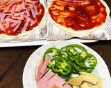 筍と昆布の佃煮ピザ作り方1写真