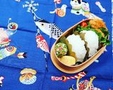 柏餅風のおにぎり　キャラ弁 こどもの日作り方4写真