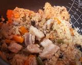 おうちでプロの味、豚と野菜の炊込ご飯。作り方4写真