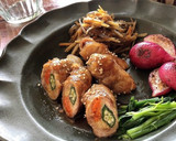 おくらの肉巻き 生姜焼き甘辛だれ作り方12写真
