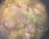 白だしつくねとキャベツのたっぷりスープ♡作り方3写真