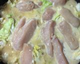 鶏胸肉と春キャベツの白味噌マヨ煮込み作り方2写真