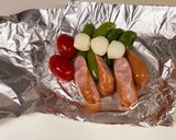 スナップえんどうとウインナーのホイル焼き作り方6写真