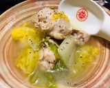 簡単！手羽と白菜のとろとろスープ作り方3写真