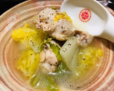 簡単！手羽と白菜のとろとろスープ作り方3写真